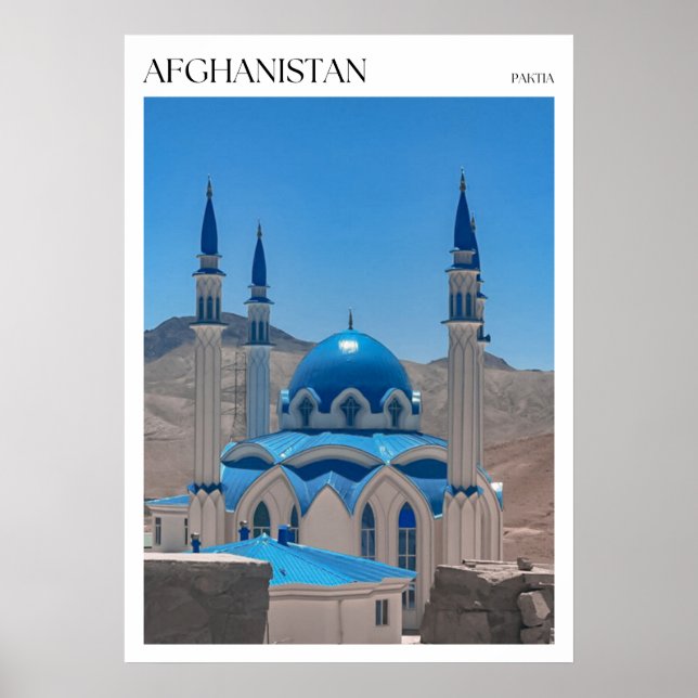 Blue Mosque i Paktia Poster (Framsidan)