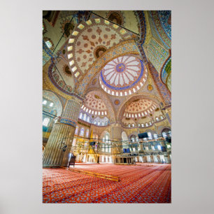 Blue Mosque Insida i Istanbul Poster