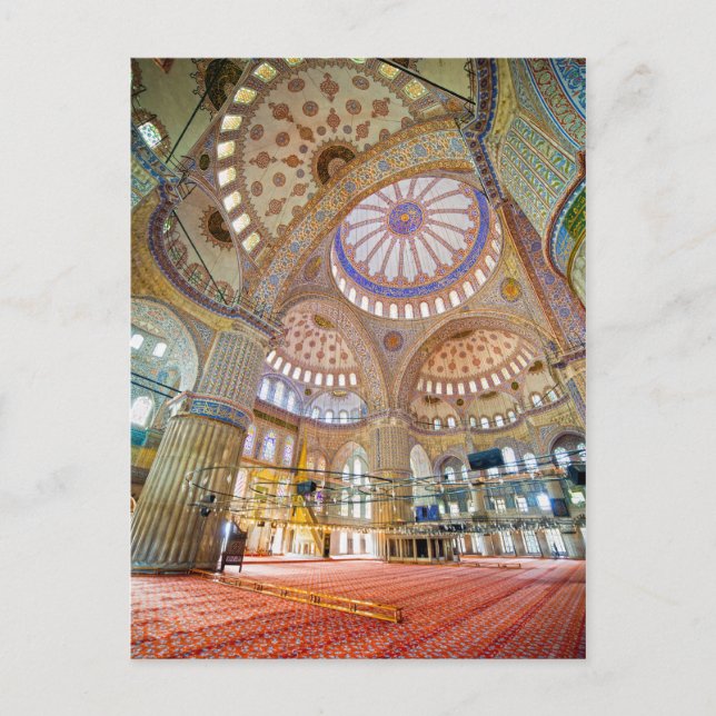 Blue Mosque Insida i Istanbul Vykort (Framsida)