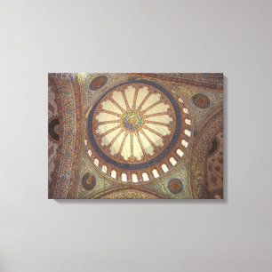 Blue Mosque Insida Istanbul, Turkiet Canvas