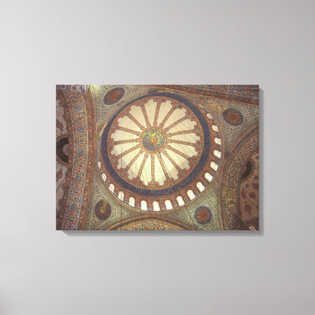 Blue Mosque Insida Istanbul, Turkiet Canvas (Framsida)