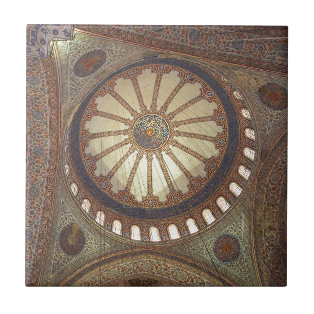 Blue Mosque Insida Istanbul, Turkiet Kakelplatta (Framsidan)
