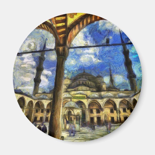 Blue Mosque Istanbul Art Magnet (Framsidan)