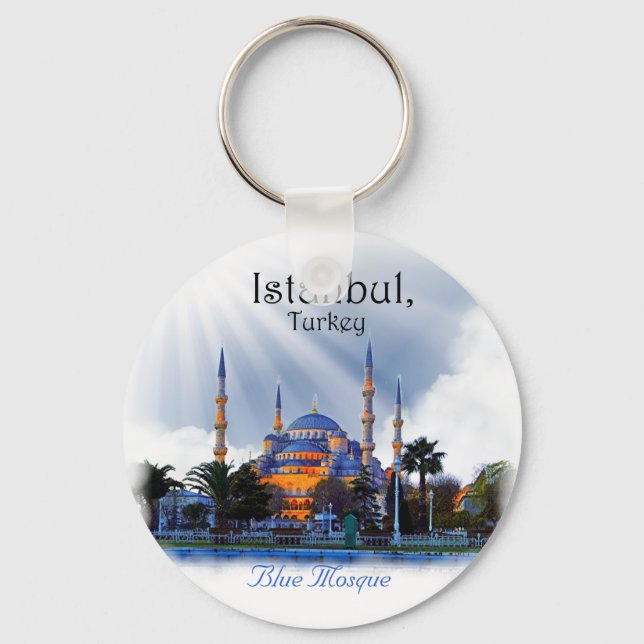 Blue Mosque-Istanbul Nyckelring (Framsida)