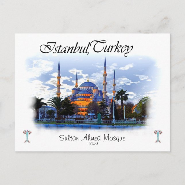 Blue Mosque-Istanbul Vykort (Framsida)