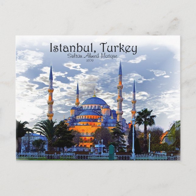 Blue Mosque-Istanbul Vykort (Framsida)