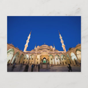 Blue Mosque på natten Vykort