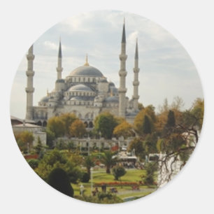 Blue Mosque Runt Klistermärke
