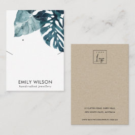 BLUE MOSTERA FAUNA NECKLACE ÖKAR KOMBO-VISNING VISITKORT