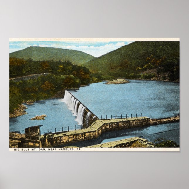 Blue Mountain Dam Hamburg PA Schuylkill Poster (Framsidan)