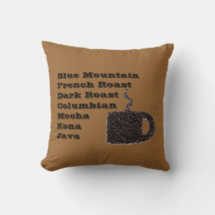 Blue Mountain Java Kona Coffee Designer Pillow Kudde