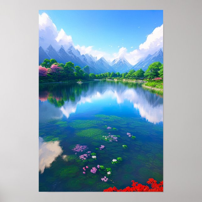 Blue Mountain Oasis Poster (Framsidan)