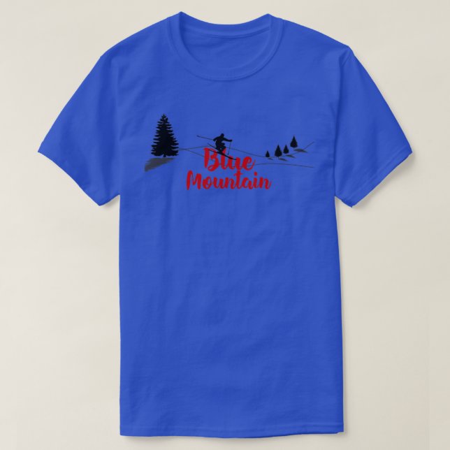 Blue Mountain Ski Long T Shirt (Design framsida)