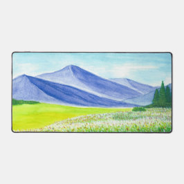 Blue Mountain Valley Vild Flowers Watercolor