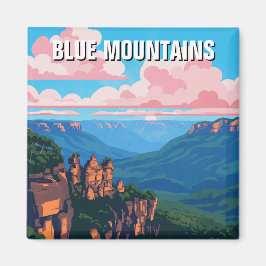 Blue Mountains Australia Travel abstrakt Magnet