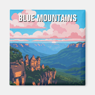 Blue Mountains Australia Travel abstrakt Magnet