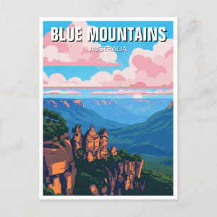 Blue Mountains Australia Travel abstrakt Vykort