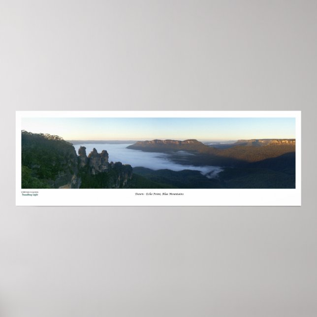 Blue Mountains Dawn Poster (Framsidan)