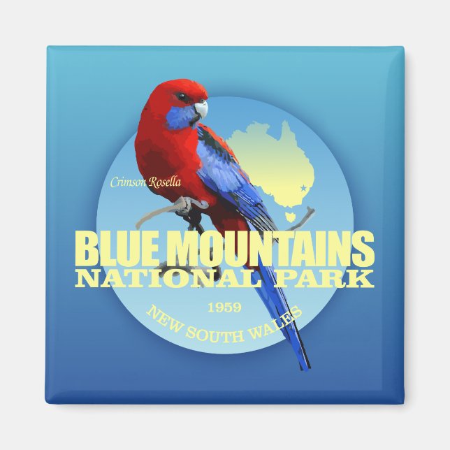 Blue Mountains NP - Crimson Rosella Magnet (Framsidan)