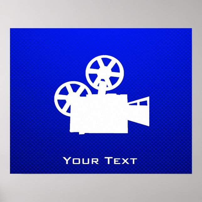 Blue Movie Camera Poster (Framsidan)