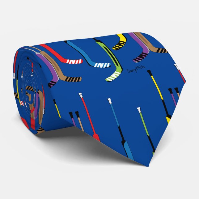 Blue Multi Färg Hockey Goalie Sticks Slips (Rullad)