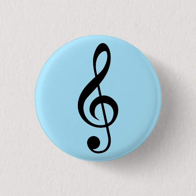 Blue Music Clef badge Knapp (Framsida)