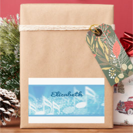 Blue Music Personlig Rektangulärt Klistermärke