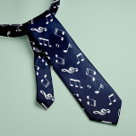 Blue Musik noter Mönster Slips<br><div class="desc">Vackra musikaliska symboler,  sömlös mönster-design,  ger en perfekt till musiker,  musiklärare,  bandledare och musikälskare.</div>