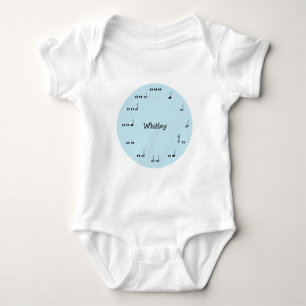 Blue Musik noter Personlig Baby Bodykostym T Shirt