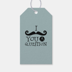 Blue Mustache You A Query Humor Fars dag Presentetikett