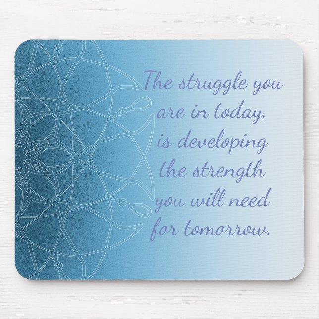Blue Mystical Mandala inspirational Mouse Pad Musmatta (Framsidan)