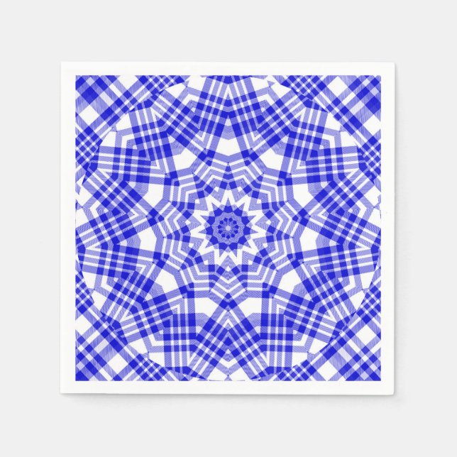 Blue n White Play Kaleidoscope Pappersservett (Framsidan)