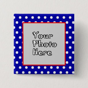 Blue n White Polka dots Red Trim Photo Ram Knapp