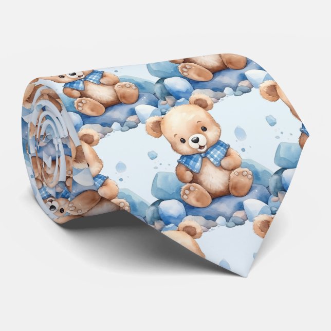 Blue Nalle Neck Tie Slips (Rullad)