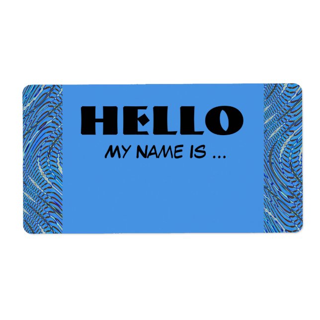Blue namn badge fraktsedel (Framsidan)