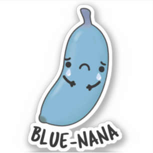 Blue-nana Funny Banana Pun Klistermärken