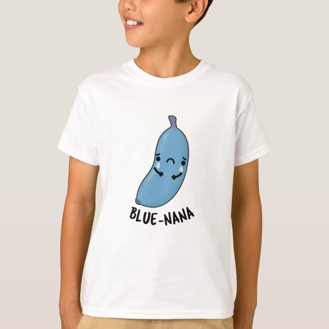 Blue-nana Funny Banana Pun T Shirt (Framsida)