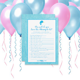 Blue Narwhal som känner Mamma Best Baby Shower Gam Inbjudningar