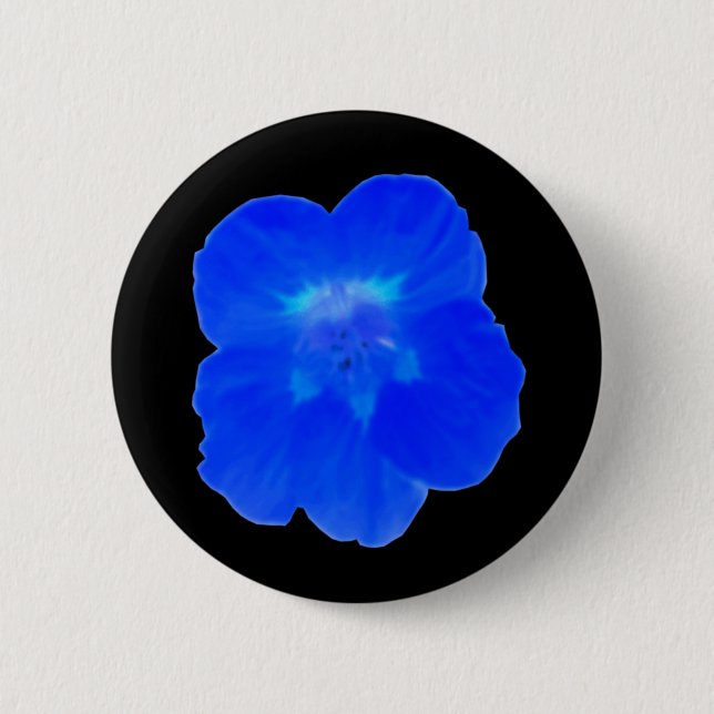 Blue Nasturtium Button Knapp (Framsida)