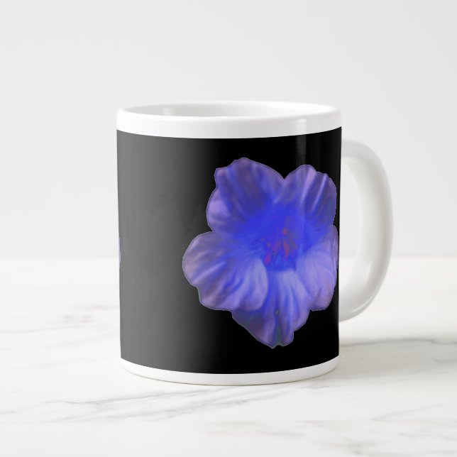 Blue Nasturtium Flower Mugg Jumbo Mugg (Framsida höger)