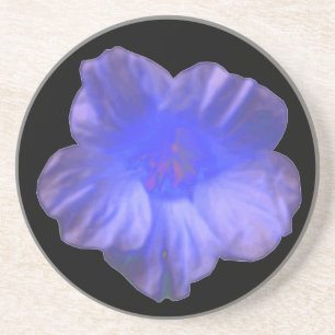 Blue Nasturtium Flower Underlägg Sandsten