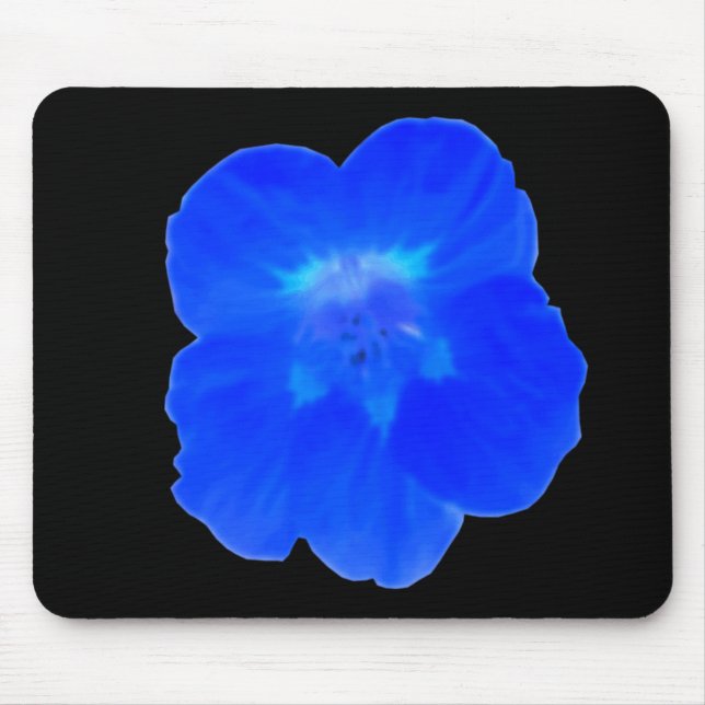 Blue Nasturtium Mousepad Musmatta (Framsidan)