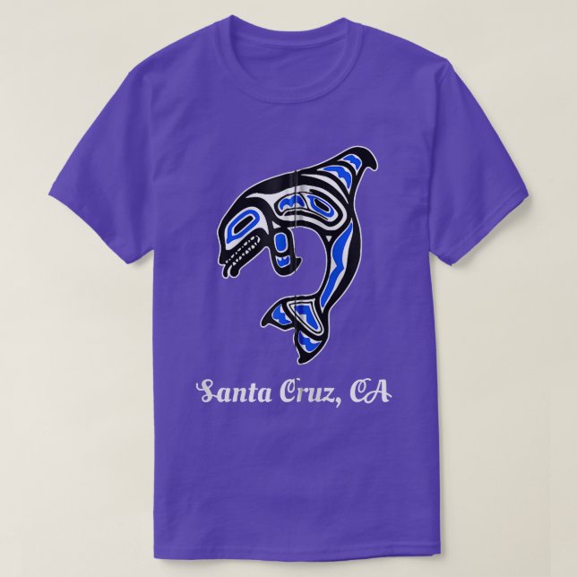 Blue Native American Cruz Santa CA Tribal Orca Kil T Shirt (Design framsida)