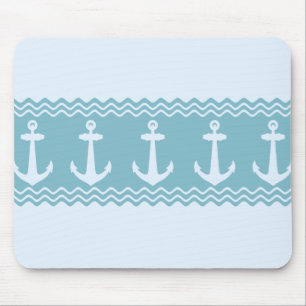 Blue Nautical Anchor Coastal Rand Musmatta