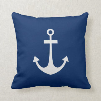 Blue Nautical Anchor Kudde