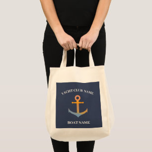 Blue Nautical Anchor yacht klubb boat-marina welco Tygkasse