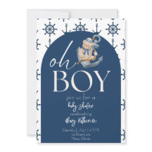 Blue Nautical Nalle Baby Shower