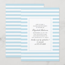 Blue nautical rand. Stripe Bachelorette Party