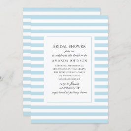 Blue nautical rand. Stripe-möhippa Inbjudningar