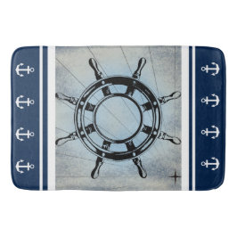 Blue Nautical ThBäste Badrumsmatta